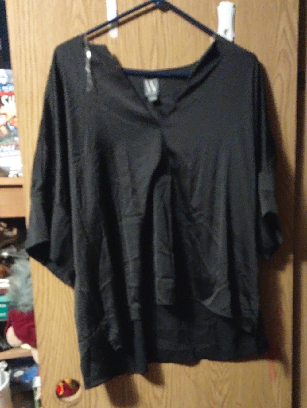 Worthington Black V-Neck Dolman Tunic